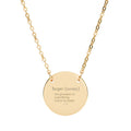 Engravable Circle Necklace — Personalized Round Pendant for Custom Names & Dates
