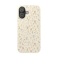 Slim Phone Case — Delicate Wildflower Pattern on Cream