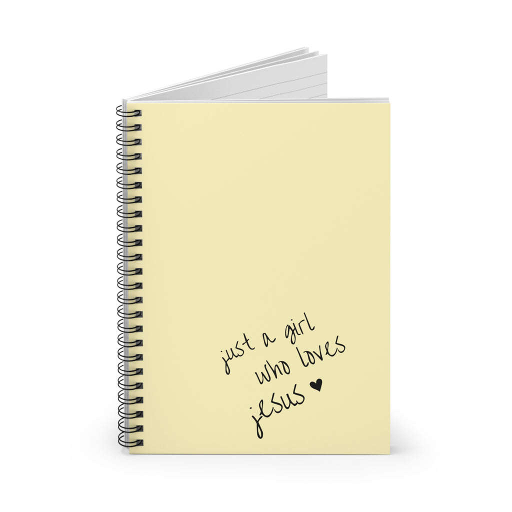 Just a Girl Who Loves Jesus Spiral Notebook — Christian Journal, Ruled Notes