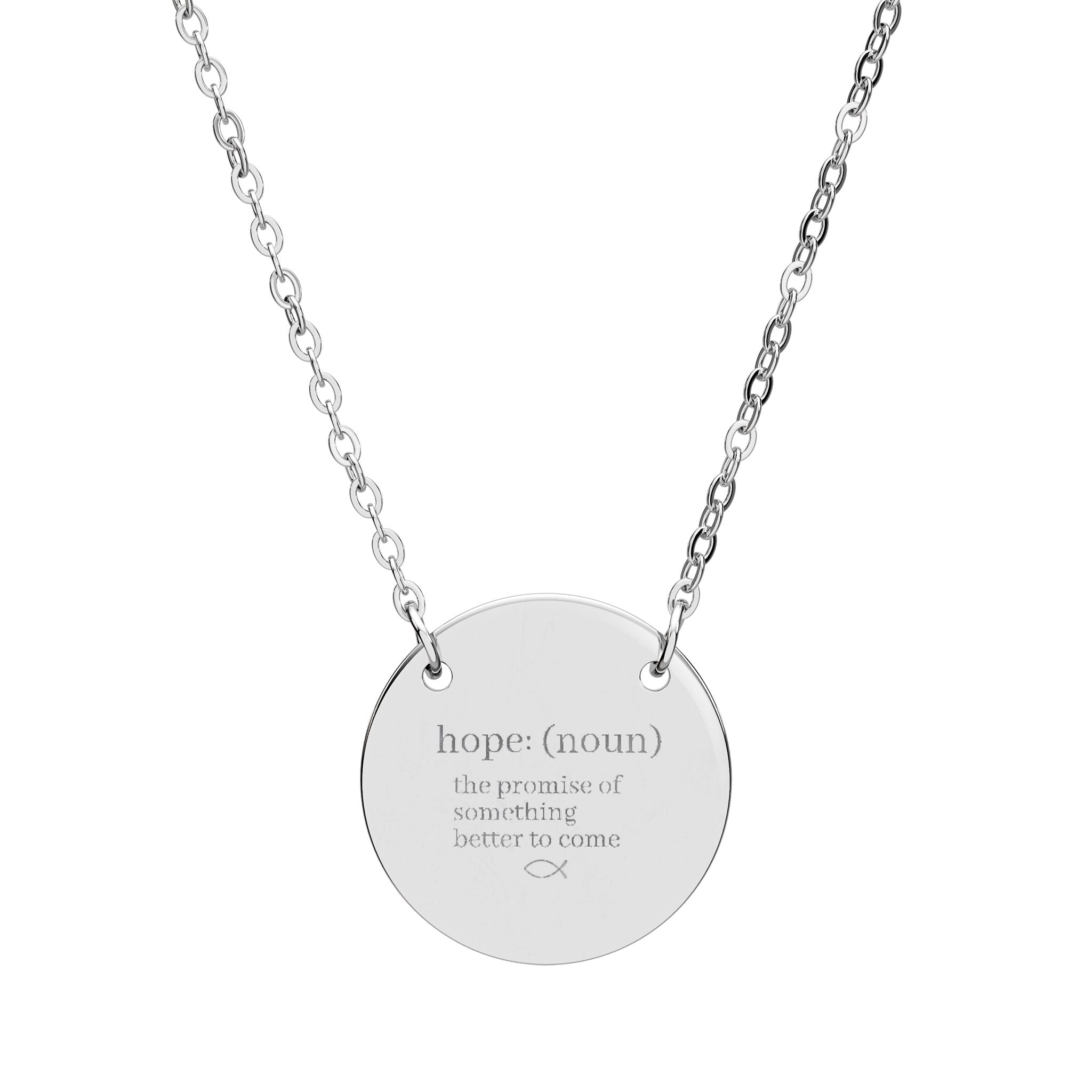 Engravable Circle Necklace — Personalized Round Pendant for Custom Names & Dates