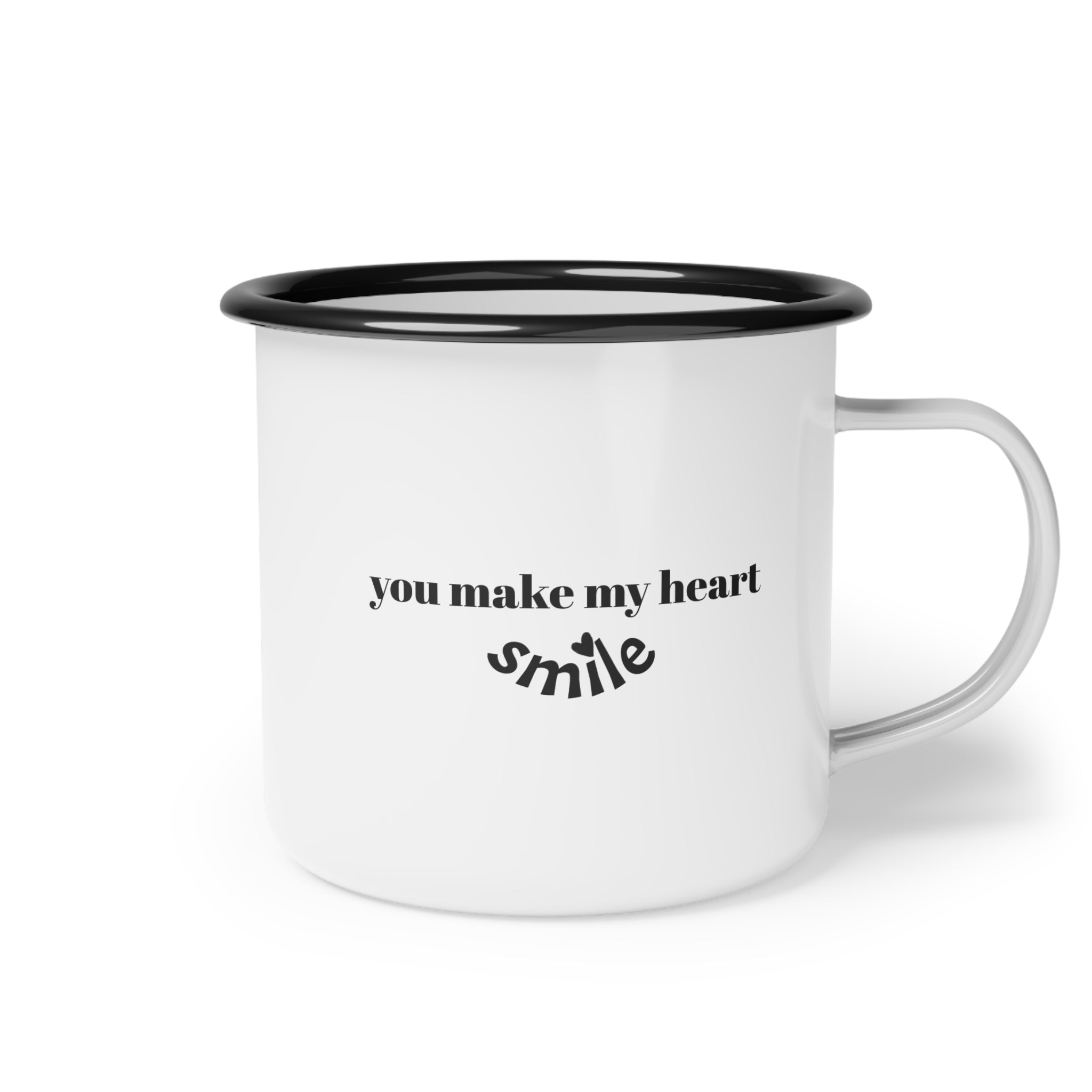 Enamel Camp Cup — Retro White Metal Mug for Camping, Coffee & Outdoor Gifts