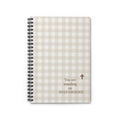 Holy Ground Plaid Spiral Notebook — Inspirational Christian Ruled Journal