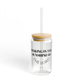 Waking in the Sunshine of the Lord 16oz Glass Sipper with Bamboo Lid