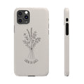 Slim Phone Case — 'Grow in Grace' Minimal Floral Bouquet