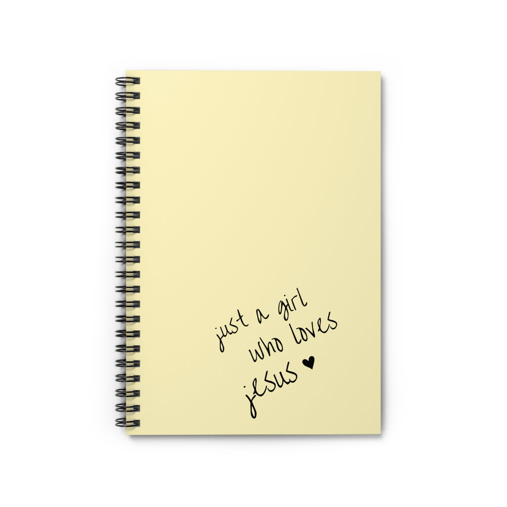 Just a Girl Who Loves Jesus Spiral Notebook — Christian Journal, Ruled Notes